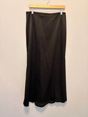 JS Collections Elegant Black Maxi Skirt